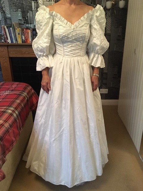 vintage 80s wedding dress